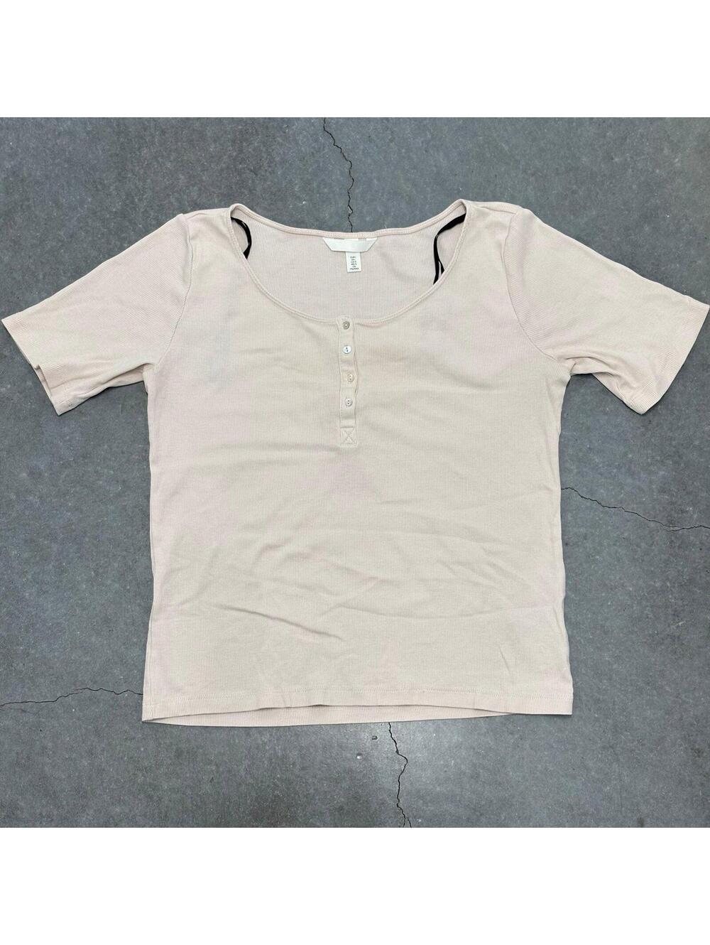 H&M Pink Henley Blouse